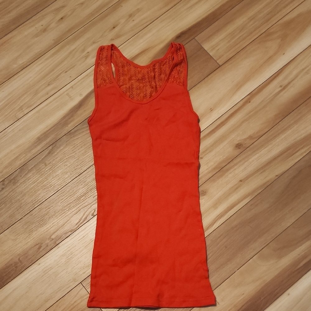 Women's Orange Sleeveless Top